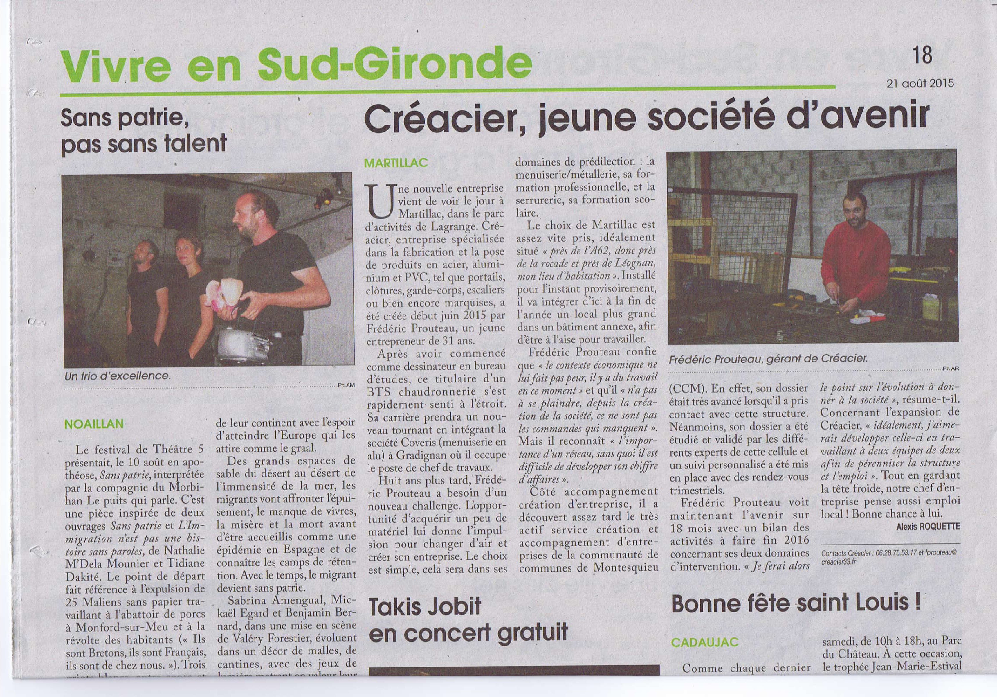 Courrier de Gironde du 21.08