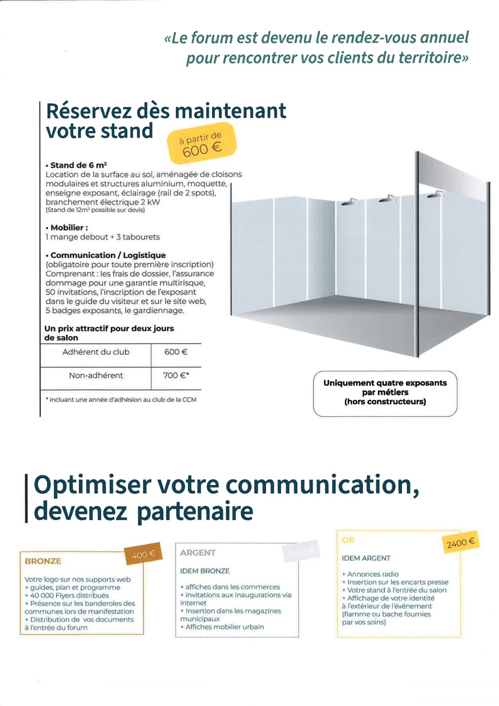 Infos exposants