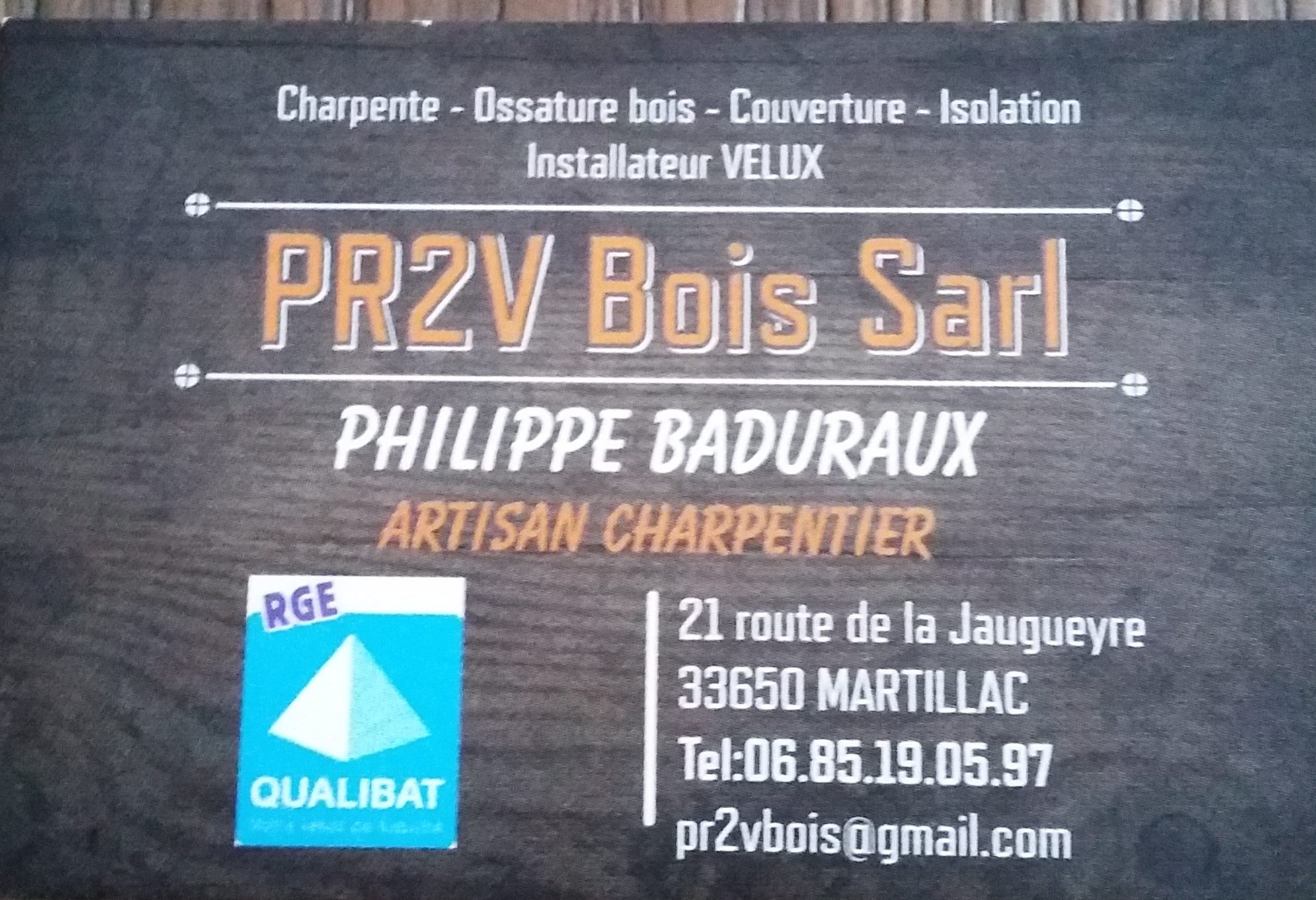 You are currently viewing Nouvel adhérent : PR2V BOIS EURL